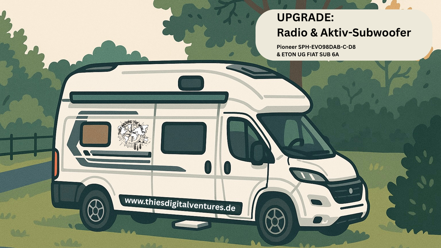 Fiat Ducato 8: Pioneer SPH-EVO98DAB-C-D8 & ETON Subwoofer einbauen